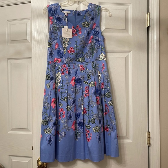 Rsvp By Talbots Blue Floral Dress 